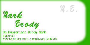 mark brody business card